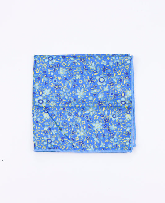Pochette de Costume Liberty Bleu n°3 en Coton «Gaspard»