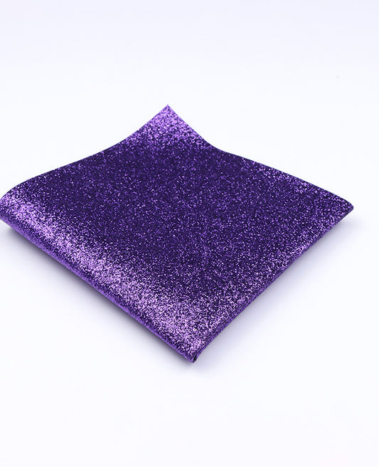 Pochette de Costume à Paillette Violet en Polyester «Olive»