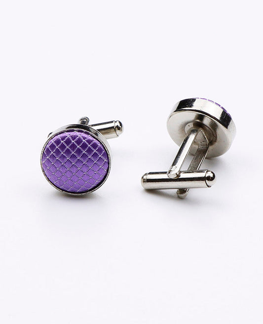 Boutons de Manchette Violet n°4 en Polyester | Martin - Unipap's