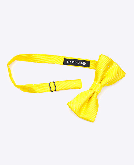 Noeud Papillon Jaune n°1 à Pois Homme en Polyester | Georges - Unipap's