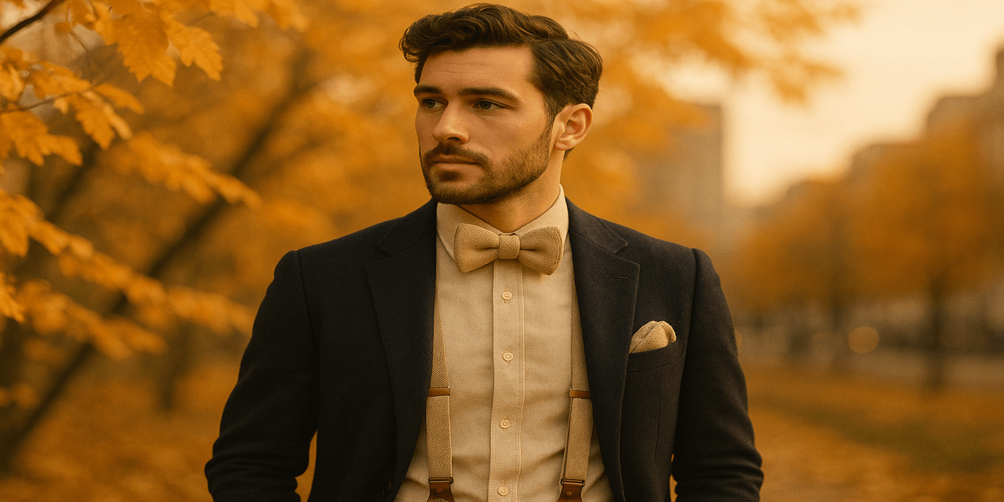 Pourquoi les accessoires de costume beige sont-ils parfaits pour l’automne ? Bild