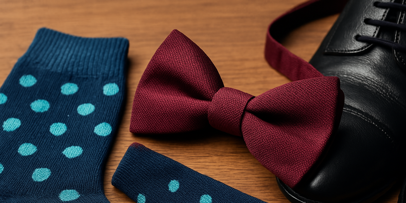 Comment assortir chaussettes et nœud papillon pour un look homme élégant Bild
