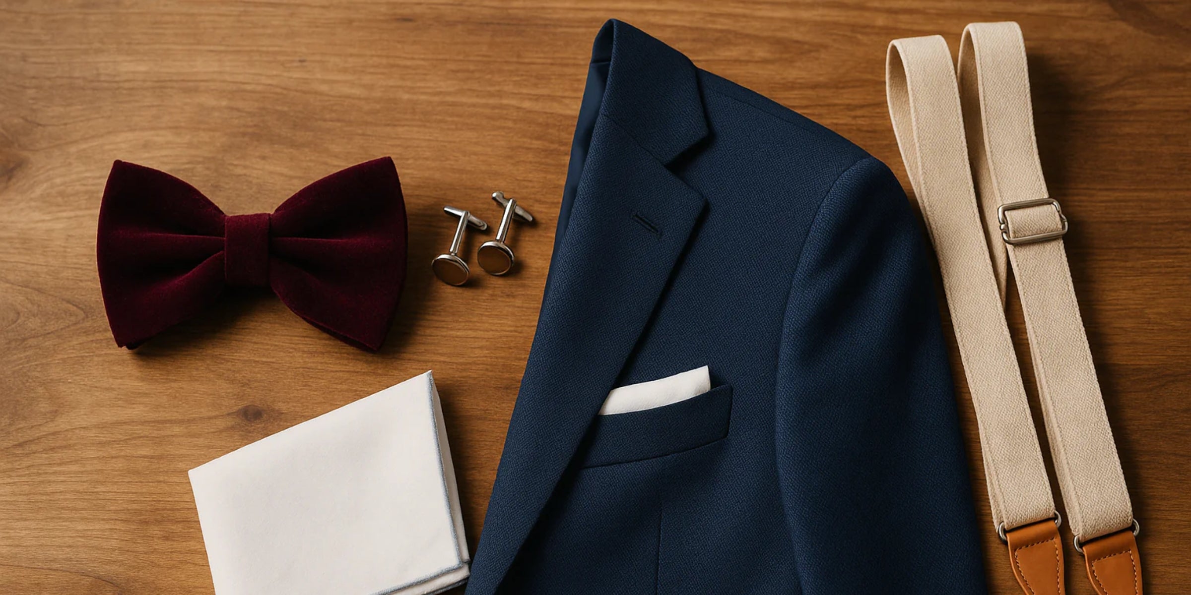 Comment assortir une pochette de costume à un nœud papillon pour un look homme élégant ? Bild