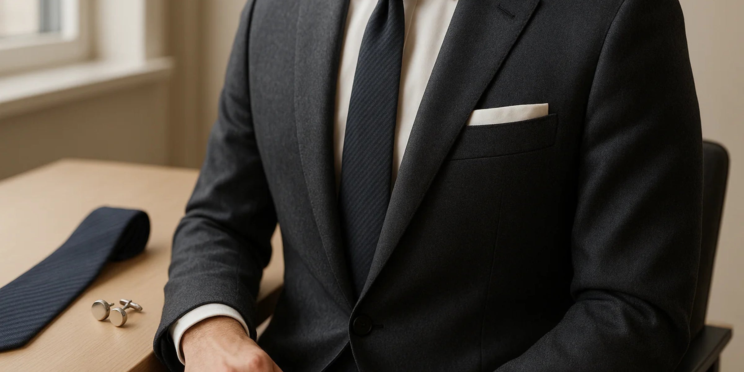 Comment choisir une pochette de costume pour un look homme élégant au bureau ? Bild