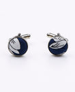 Manschettenknöpfe Liberty Blau n°2 aus Baumwolle | Clovis - Unipap's