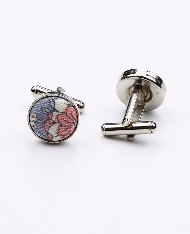 Manschettenknöpfe Liberty Grau Nr. 2 Baumwolle Gaspard | Unipap's