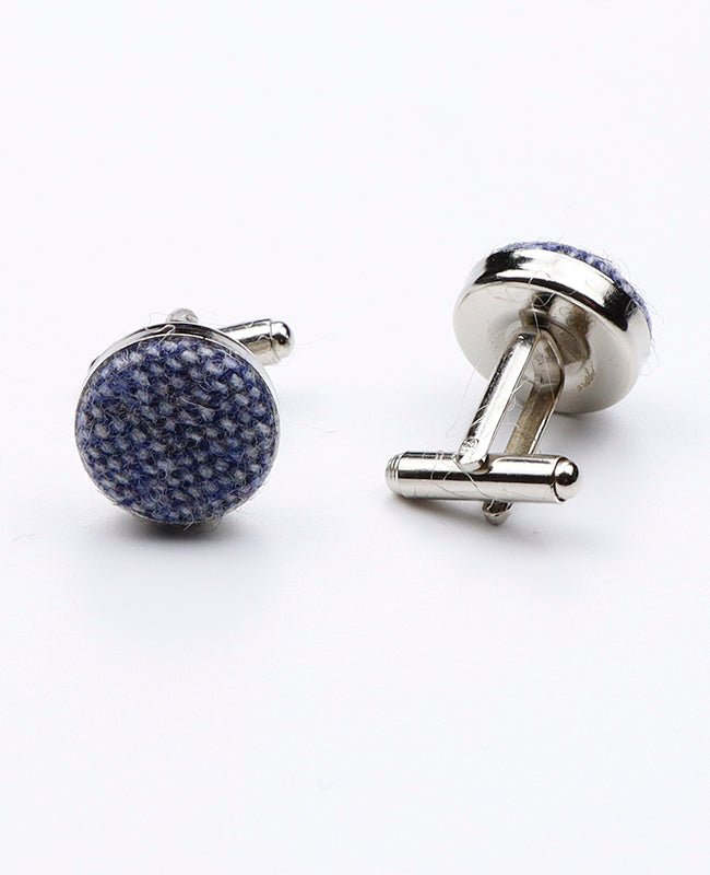 Manschettenknöpfe Blau n°3 aus Wolle | Claude - Unipap's
