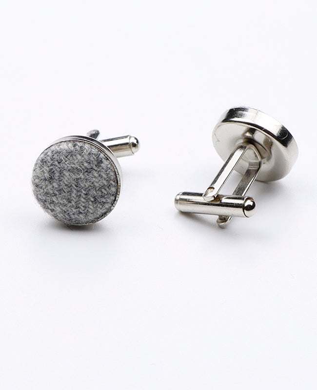 Manschettenknöpfe Grau Nr. 5 aus Wolle | Claude - Unipap's