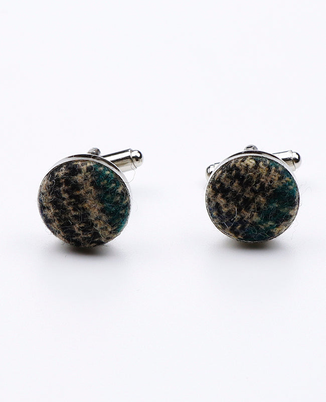 Manschettenknöpfe Tartan Grau n°5 Wolle | Norbert - Unipap's