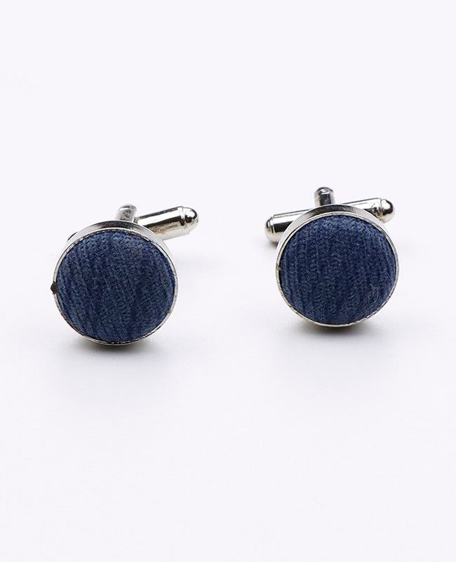 Manschettenknöpfe Blau n°1 aus Polyester | Augustin - Unipap's