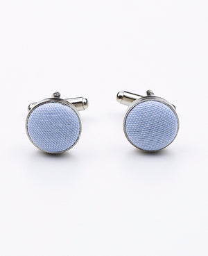 Blaue Manschettenknöpfe n°3 aus Baumwolle | Edgard - Unipap's