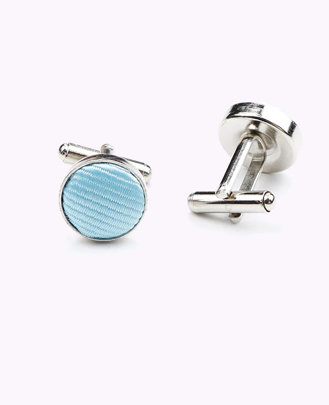 Manschettenknöpfe Blau Nr. 4 aus Polyester «Lucien»