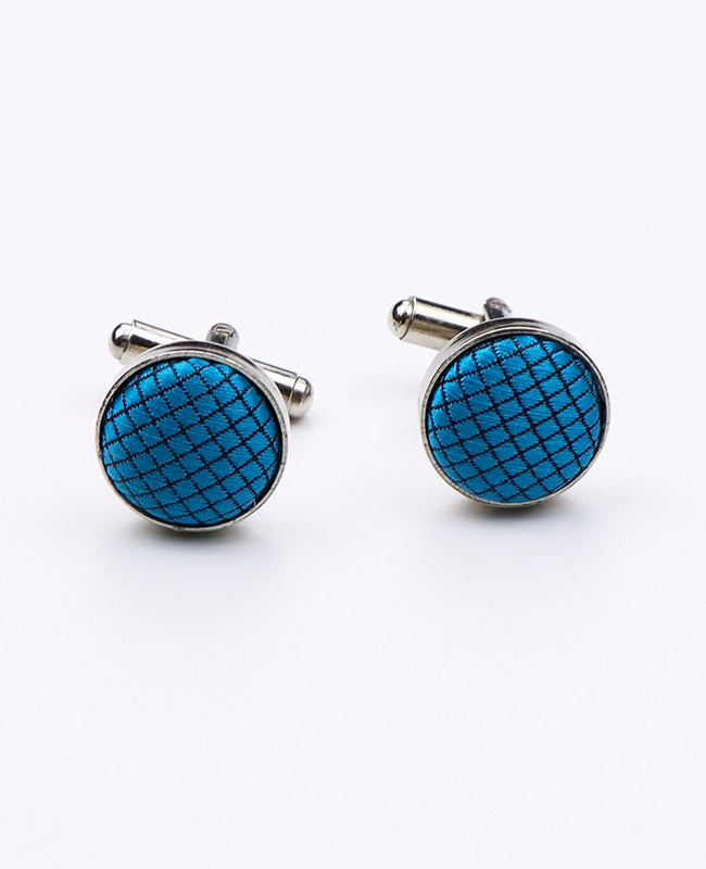 Manschettenknöpfe Blau Nr. 5 aus Polyester | Martin - Unipap's