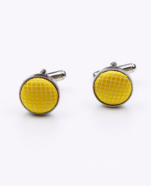 Manschettenknöpfe Gelb Polyester | Martin - Unipap's