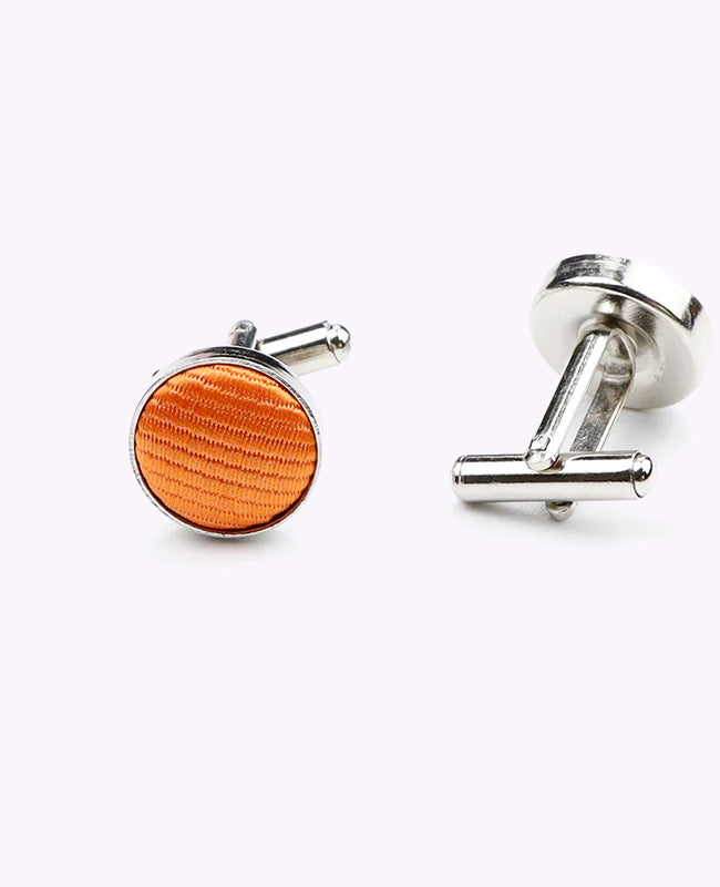 Manschettenknöpfe Orange aus Polyester «Lucien»