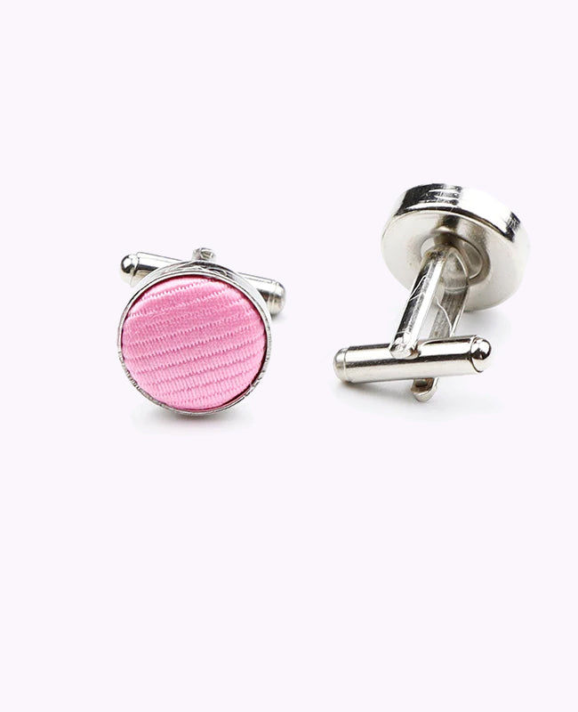 Manschettenknöpfe Rosa aus Polyester «Lucien»
