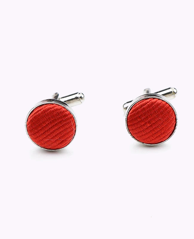 Manschettenknöpfe Rot n°2 aus Polyester «Lucien»
