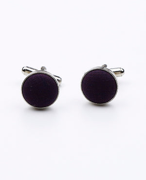 Manschettenknöpfe Violett n°2 aus Polyester 