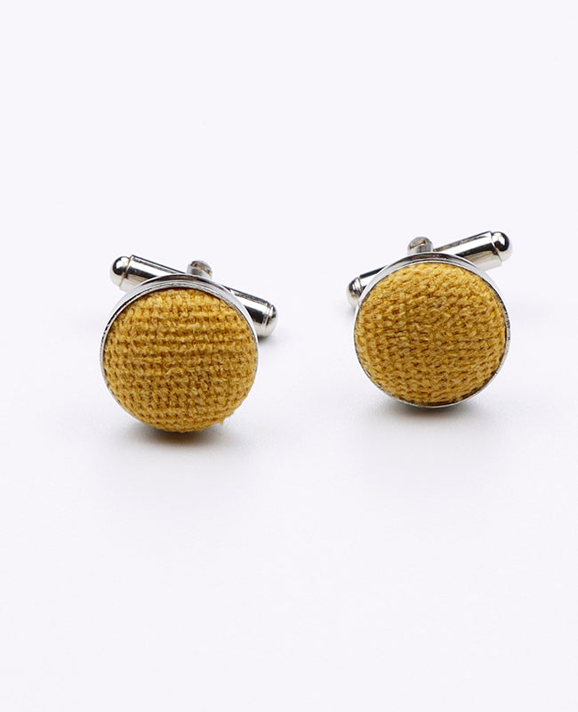 Manschettenknöpfe Gelb Nr. 2 Samt-Optik | Simon - Unipap's