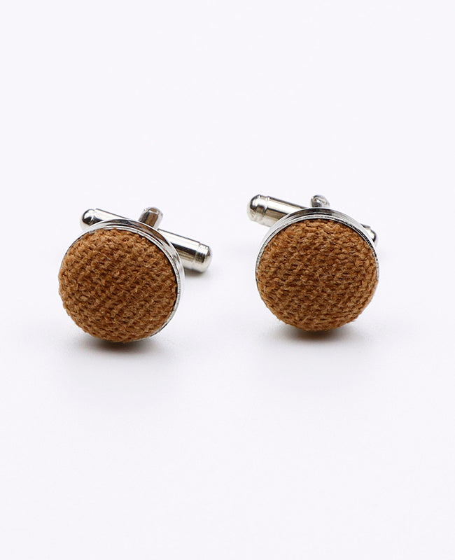 Boutons de Manchette Marron n°4 en Effet Velours | Simon - Unipap's