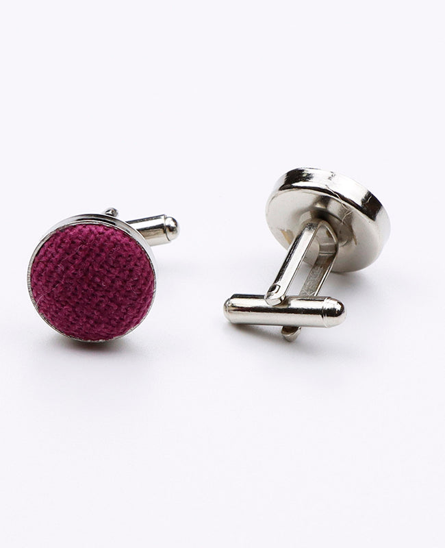 Manschettenknöpfe Violett Nr. 3 in Samt-Optik | Simon - Unipap's