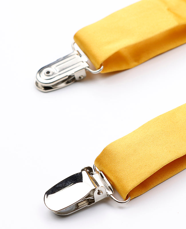 Hosenträger Gelb n°1 aus Polyester für Herren «Ernest»