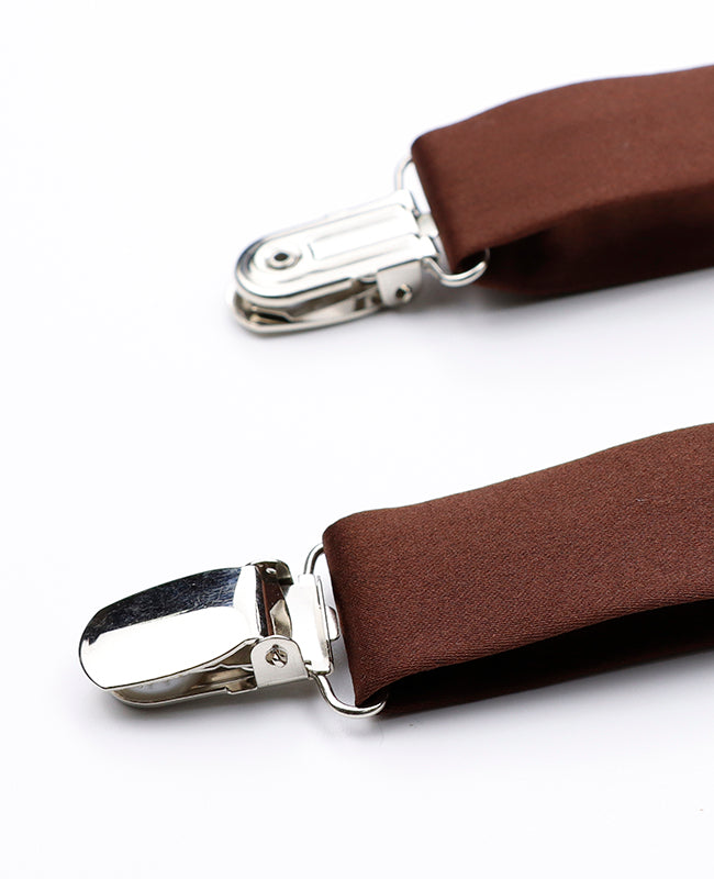 Hosenträger Braun aus Polyester für Herren «Ernest»