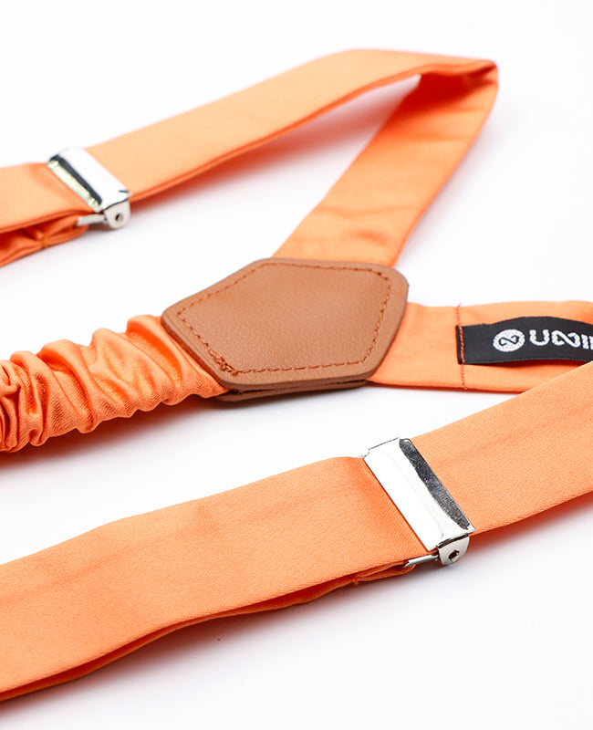 Hosenträger Orange n°2 aus Polyester für Herren «Ernest»