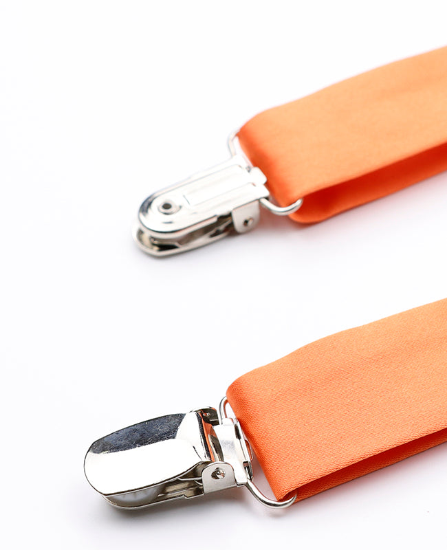 Hosenträger Orange n°2 aus Polyester für Herren «Ernest»