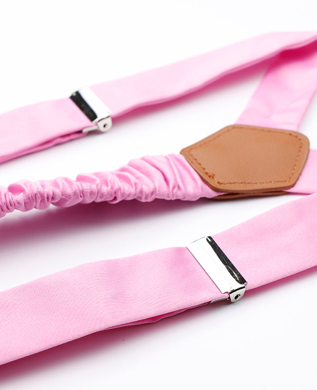 Hosenträger Herren Rosa n°1 aus Polyester «Ernest»