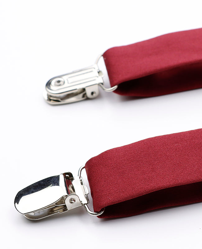 Hosenträger Herren Rot n°1 aus Polyester «Ernest»