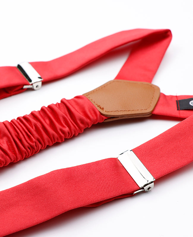 Hosenträger Herren Rot n°2 aus Polyester «Ernest»