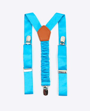 Hosenträger Blau Nr. 3 aus Polyester für Kinder «Ernest»