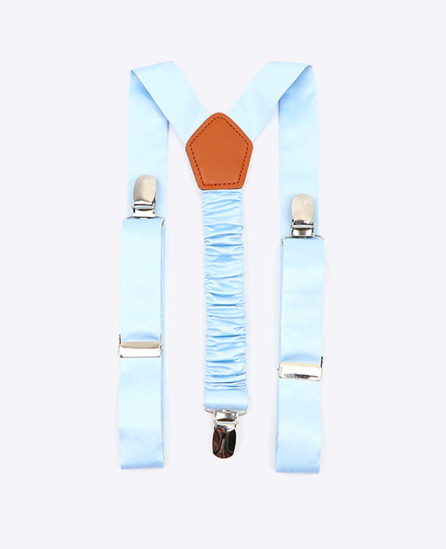 Hosenträger Blau n°6 aus Polyester für Kinder «Ernest»