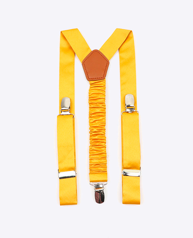 Hosenträger Kinder Gelb n°1 aus Polyester «Ernest»