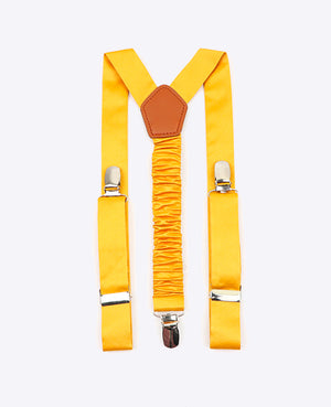 Hosenträger Kinder Gelb n°1 aus Polyester «Ernest»