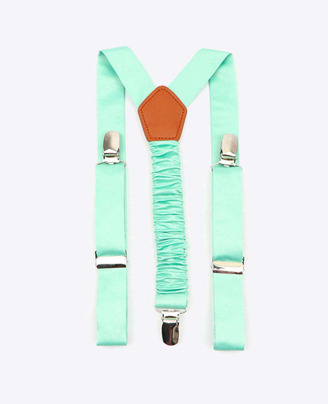 Hosenträger Kinder Grün n°2 aus Polyester «Ernest»