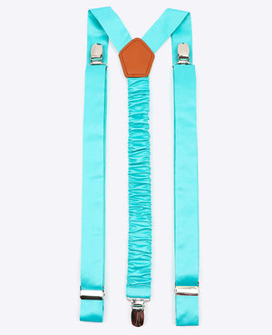 Hosenträger Blau n°4 Herren aus Polyester «Ernest»