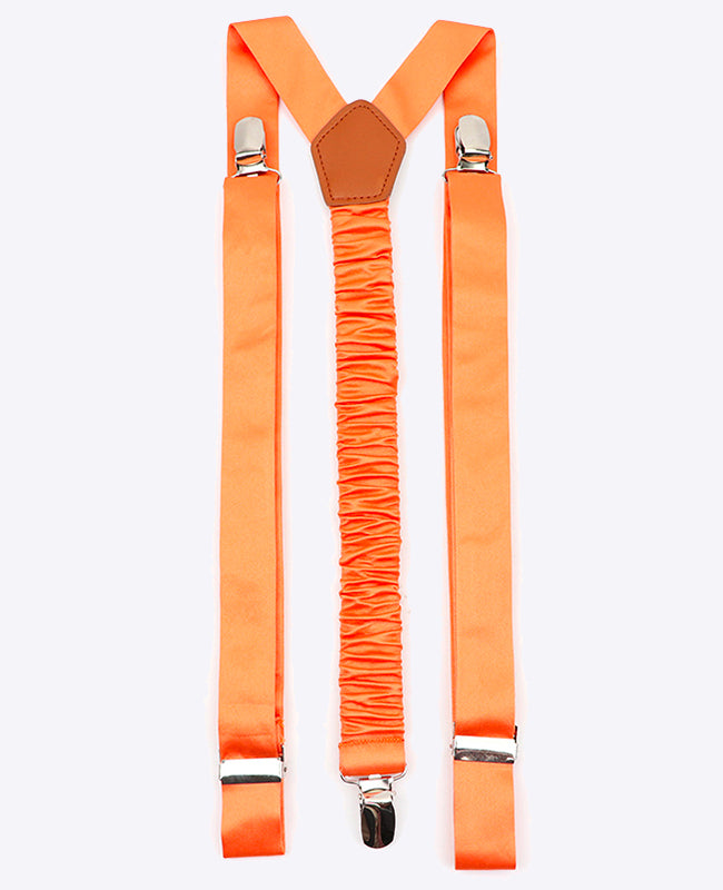 Hosenträger Orange n°2 aus Polyester für Herren «Ernest»