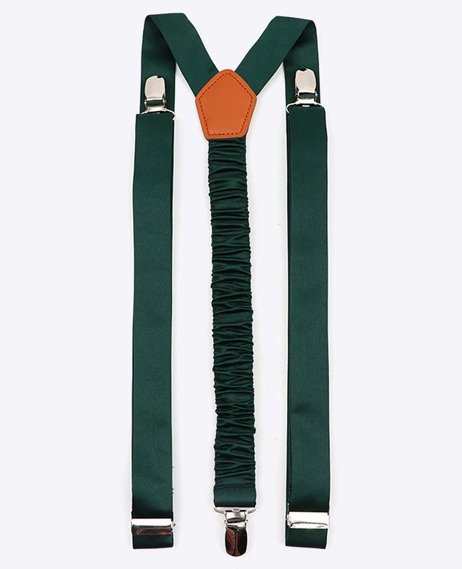 Hosenträger Herren Grün n°4 aus Polyester «Ernest»