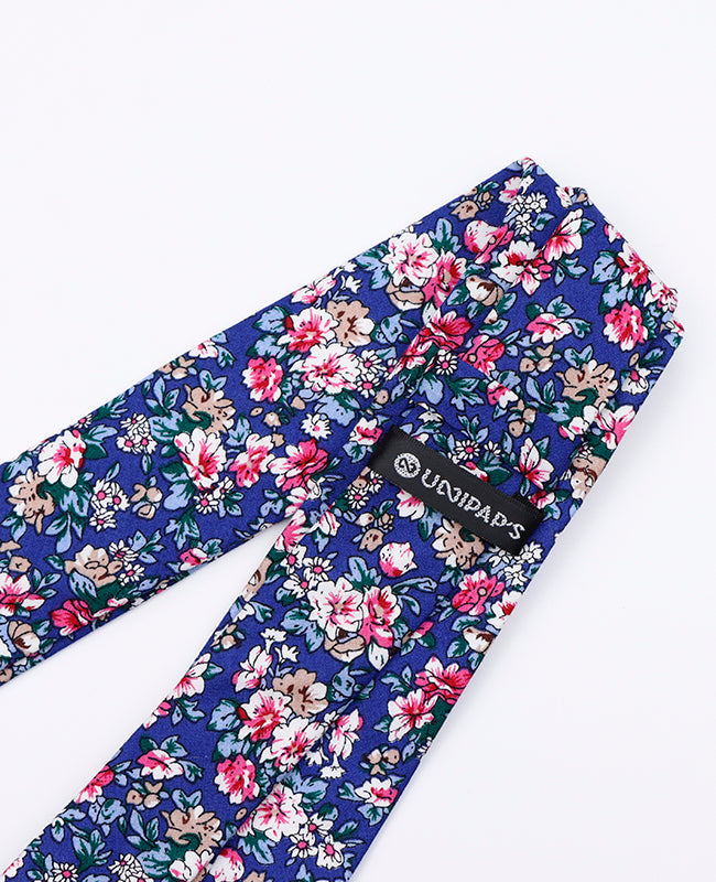 Liberty Krawatte Blau n°10 Herren Baumwolle «Gaspard»