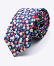 Krawatte Liberty Blau n°12 Herren Baumwolle | Gaspard - Unipap's
