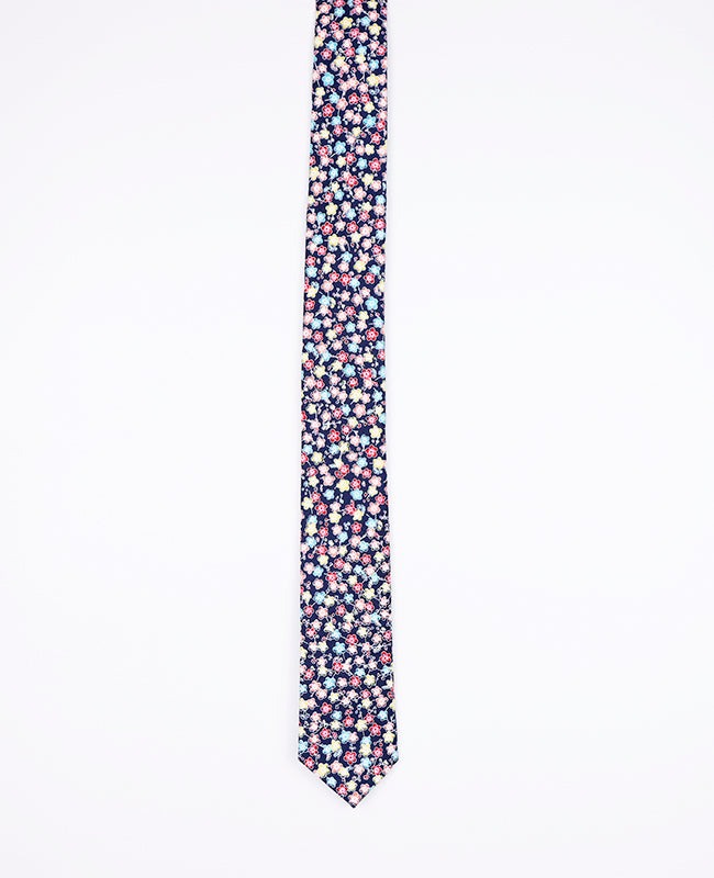 Krawatte Liberty Blau n°12 Herren Baumwolle | Gaspard - Unipap's