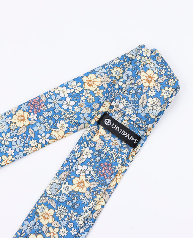 Krawatte Liberty Blau Nr. 2 Herren aus Baumwolle «Gaspard»