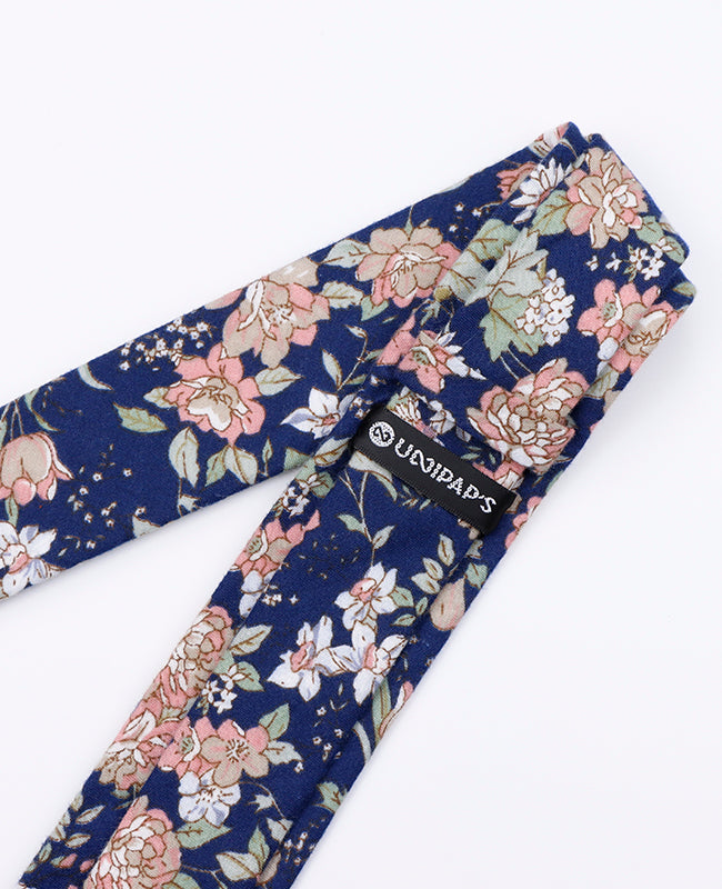 Krawatte Liberty Blau n°3 Herren aus Baumwolle | Charles - Unipap's