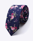 Krawatte Liberty Blau n°4 Herren aus Baumwolle | Charles - Unipap's