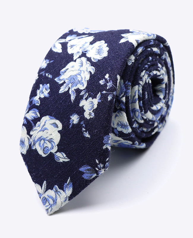 Krawatte Liberty Blau Nr. 6 Herren aus Baumwolle | Charles - Unipap's
