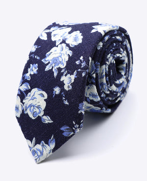 Krawatte Liberty Blau Nr. 6 Herren aus Baumwolle | Charles - Unipap's