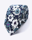 Krawatte Liberty Blau n°8 Herren aus Baumwolle | Gaspard - Unipap's