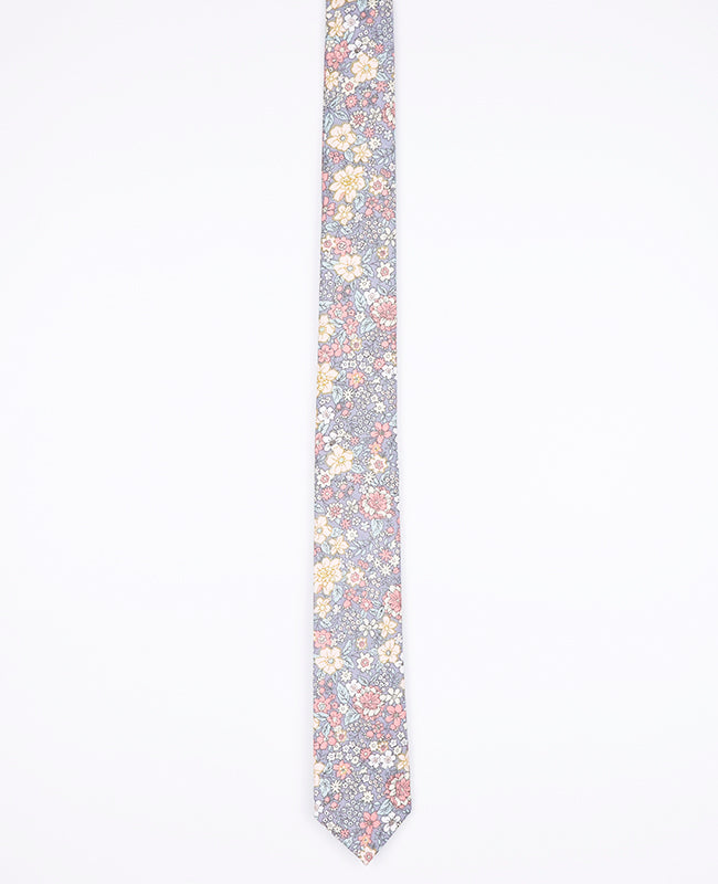 Krawatte Liberty Grau Nr. 2 Herren Baumwolle Gaspard 